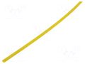 Heat shrink sleeve; glueless; 2: 1; 1.6mm; L: 1m; yellow RADPOL RCH1-1.6/0.8X1YE