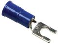 TERMINAL, LOCKING FORK, #6, CRIMP, BLUE CLS-TV-1406