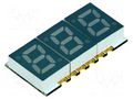 Display: LED; 7-segment; 10mm; 0.28"; No.char: 3; red; 2÷10mcd; SMD OPTOSUPPLY OSK3028A-LR