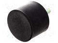 Vibroisolation foot; Ø: 40mm; H: 30mm; Shore hardness: 70±5; 1008N ELESA+GANTER DVA4-40-30-M8-70