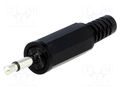 Connector: Jack 2,5mm; plug; male; mono; ways: 2; straight; 4mm SCHURTER 4831.1210