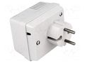 Enclosure: for power supplies; vented; X: 63mm; Y: 73mm; Z: 46mm; ABS MASZCZYK ABS-48