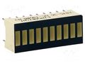 Display: LED; bargraph; green; 2.2÷5.6mcd; 25.4x10.16mm KINGBRIGHT ELECTRONIC DC-10GWA