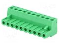 Connector: pluggable terminal block; plug; female; 15A; 300V; 1x10 NINIGI TBW-5-10P/GN