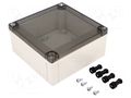 Enclosure: multipurpose; X: 130mm; Y: 130mm; Z: 60mm; MNX; grey; IK08 FIBOX PC125/60HT