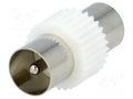 Coupler; straight; coaxial 9.5mm plug,both sides GOOBAY COAX-M/M