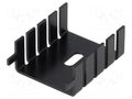 Heatsink: moulded; TO220; black; L: 33mm; W: 25.4mm; H: 12.7mm; 20K/W FISCHER ELEKTRONIK FK222SA220