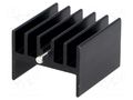 Heatsink: extruded; H; TO220; black; L: 25mm; W: 23.3mm; H: 16.5mm STONECOLD HS-123-25