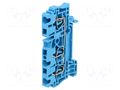 Splice terminal: rail; 24A; spring clamp; blue; wemid; 2.5mm2; TS35 WEIDMÜLLER ZDU2.5/3AN/BL
