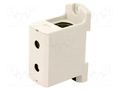 Splice terminal: rail; 320A; 690V; screw terminal; grey; polyamide OUNEVA T021150