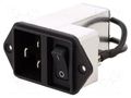 Connector: AC supply; socket; male; 16A; 250VAC; C20 (I); IEC 60320 SCHURTER EC12.2101.001