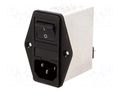 Connector: AC supply; socket; male; 2A; 250VAC; C14 (E); IEC 60320 SCHURTER 4304.5062