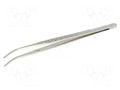 Tweezers; 160mm; Blades: elongated,curved; Tipwidth: 1.2mm DONAU ELEKTRONIK D-PZ8