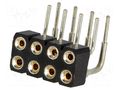 Connector: pin strips; socket; female; PIN: 8; angled 90°; THT; 2x4 CONNFLY DS1002-01-2X04R13