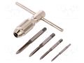 Kit: taps; Kit: taps,tap wrench; blister; 5pcs. ENGINEER FUT.TT-03