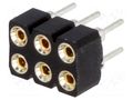 Connector: pin strips; socket; female; PIN: 6; straight; THT; 2.54mm CONNFLY DS1002-01-2X03V13