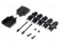 Enclosure for connectors: D-Sub; D-Sub 9pin,D-Sub HD 15pin ENCITECH DTPPK09-BK-K