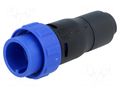 Connector: circular; plug; male; PIN: 6; w/o contacts; for cable BULGIN PX0410/06P/4550