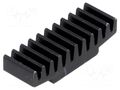Heatsink: extruded; black; L: 10mm; W: 30mm; H: 7.5mm; 26K/W; anodized FISCHER ELEKTRONIK ICKSMDC10SA