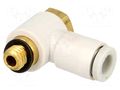 Push-in fitting; threaded,angled 90°; -1÷10bar; Thread: M5 SMC KQ2V04-M5A