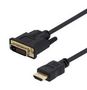 CABLE ASSY, HDMI A PLUG-DVI-D PLUG, 3" HD-DVII-MM-3