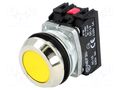 Switch: push-button; 30mm; Stabl.pos: 1; NC + NO; yellow; IP56 PROMET NEF30-KGXY