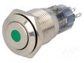 Switch: vandal resistant; Pos: 2; SPDT; 0.5A/220VAC; 1A/24VDC; IP67 ONPOW V16-11D-12G-S