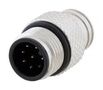 SENSOR CONN, M12, PLUG, 8POS, SOLDER M128AM-MLD