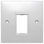 FACEPLATE, 1 MODULE, ABS, WHT KP1-6JEWH