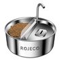 Stainless Steel Pet Water fountain & Feeder 2in1 3.2l Rojeco, Rojeco RYSJ-17