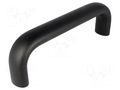 Holder; aluminium; black; H: 57mm; L: 177mm; W: 26mm; handle ELESA+GANTER GN565-26-160-SW