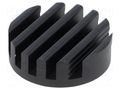 Heatsink; LED; Ø: 33mm; H: 10mm; 17.6K/W; black FISCHER ELEKTRONIK ICKLEDR33X10
