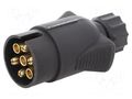 Connector: automotive; for towbars,for trailers; plug; 12VDC TESAT W12-T7-11