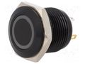 Switch: vandal resistant; Pos: 2; SPST-NO; 2A/36VDC; IP65; OFF-(ON) ONPOW V16-10R-12R-A