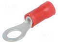 Tip: ring; Ø: 5mm; 0.26÷1.65mm2; crimped; for cable; insulated; red TE Connectivity 34149