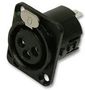 SOCKET, XLR, PANEL, BLACK, 3POLE 718-0300