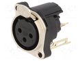Connector: XLR; socket; female; PIN: 3; straight; with push button NEUTRIK NTR-NC3FBV2
