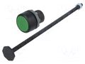 Switch: push-button; 22mm; Stabl.pos: 1; green; none; IP66; flat ABB KPR3-100G
