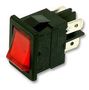 ROCKER SWITCH, DPST, ILLUM RED H8553VBNAF