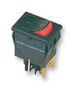 ROCKER SWITCH, DPST, BLACK/RED 6211591909V