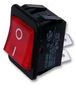 ROCKER SWITCH, DPST, 16A, 250VAC, PANEL C1353ABNAC