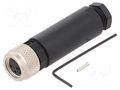 Connector: M8; female; PIN: 3; straight; for cable; plug; 4A; IP67 MURR ELEKTRONIK 7000-08621-0000000