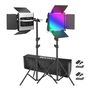 Neewer 660 PRO RGB LED studio set, two 50W 3200-5600K lamps + tripods + gates, Neewer B08M5SCZLT