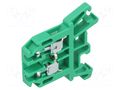 Splice terminal: rail; 24A; 690V; screw terminal; green; polyamide POKÓJ ZUG-G2.5-GN