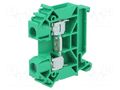 Splice terminal: rail; 41A; 1kV; screw terminal; green; polyamide POKÓJ ZUG-6-GN