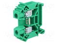 Splice terminal: rail; 57A; 1kV; screw terminal; green; polyamide POKÓJ ZUG-10-GN