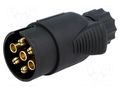 Connector: automotive; for towbars,for trailers; plug; 12VDC TESAT W12-T7-31