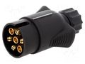 Connector: automotive; for towbars,for trailers; plug; 12VDC TESAT W12-T7-21