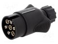 Connector: automotive; for towbars,for trailers; plug; 12VDC TESAT W12-T7-11NI