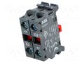 Contact block; 22mm; front fixing; Contacts: NC x2 ABB MCB-02